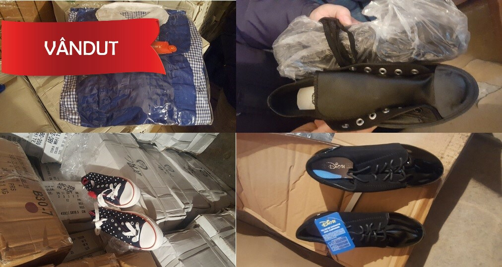 Stoc de marfă constând în articole de îmbrăcăminte, încălțăminte, etc